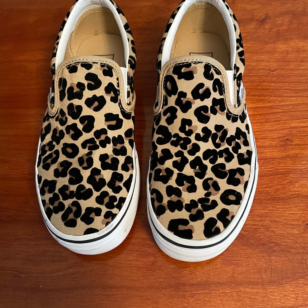 Leopard Print Slip-On Vans size 7.5